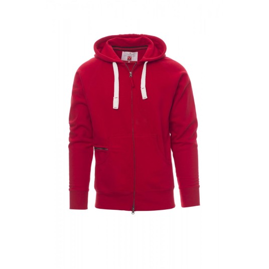 BLUZA Z KAPTUREM ROZPINANA MĘSKA DALLAS+ - CZERWONY