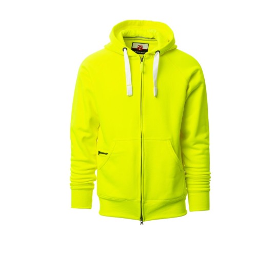 BLUZA Z KAPTUREM ROZPINANA MĘSKA DALLAS+ FLUO - ŻÓŁTY FLUO