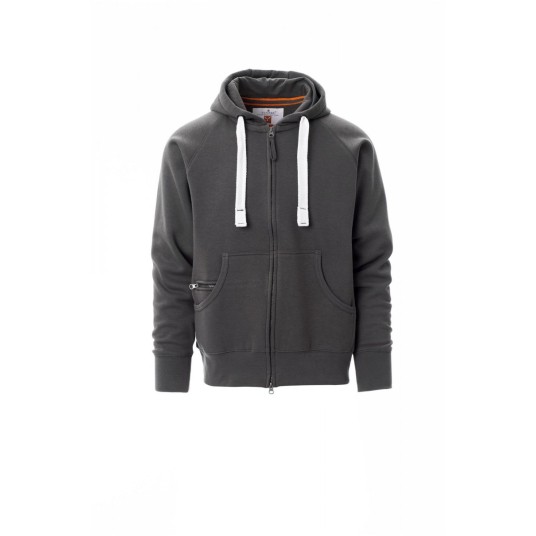 BLUZA Z KAPTUREM ROZPINANA MĘSKA DALLAS+ - ZADYMIONY
