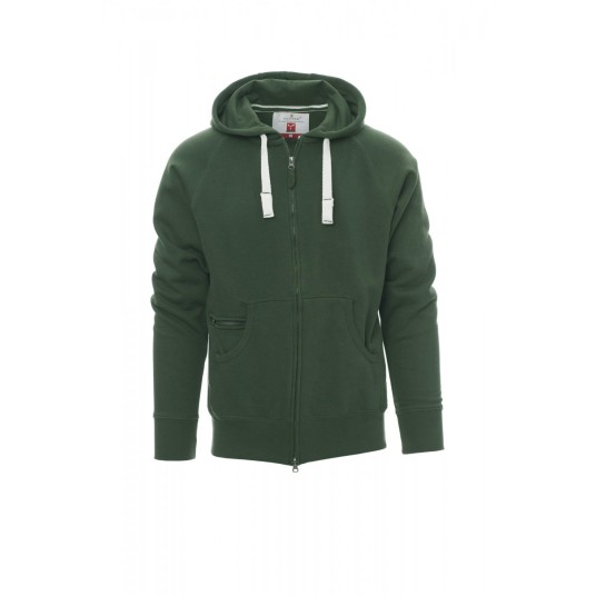 BLUZA Z KAPTUREM ROZPINANA MĘSKA DALLAS+ - ZIELONY