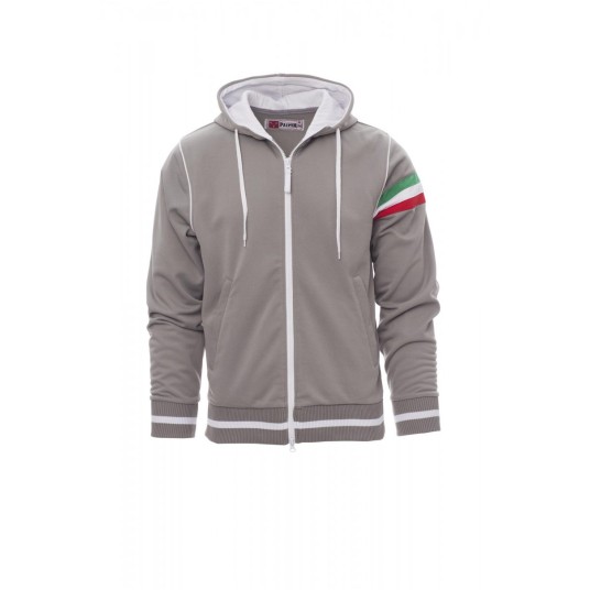 BLUZA Z KAPTUREM ROZPINANA MĘSKA NEVADA - SZARY/BIAŁY