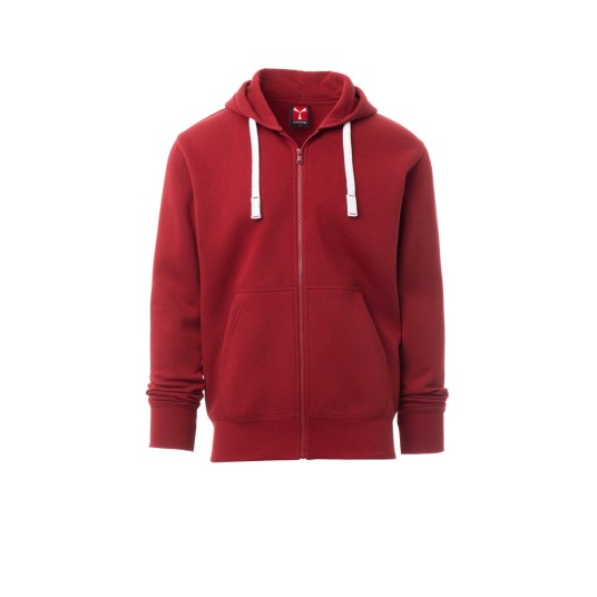 BLUZA Z KAPTUREM ROZPINANA MĘSKA PORTLAND - BORDOWY