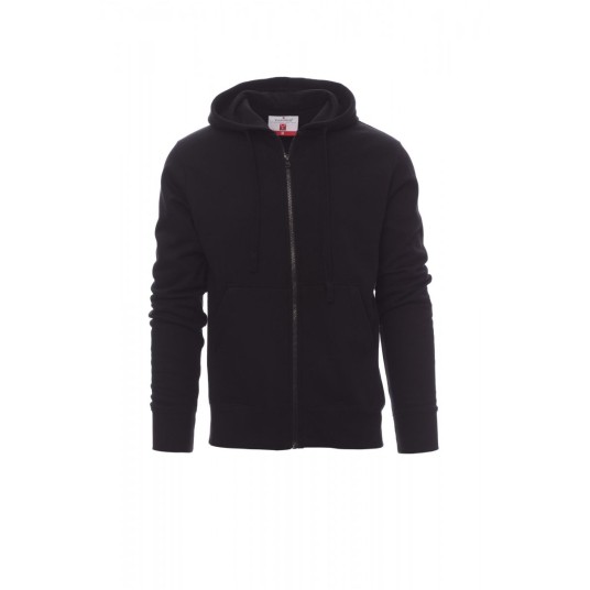 BLUZA Z KAPTUREM ROZPINANA MĘSKA PORTLAND - CZARNY
