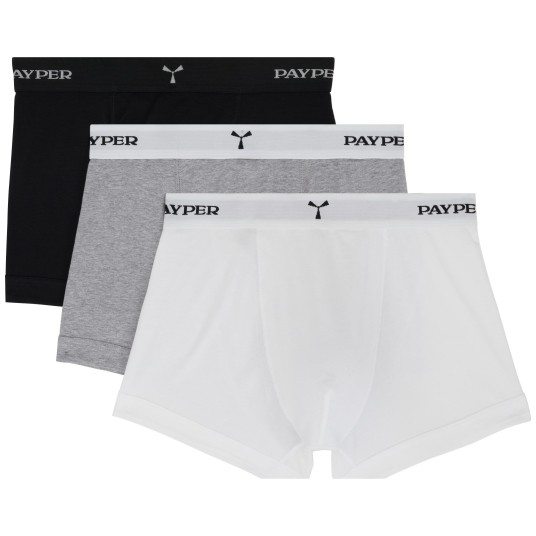 BOKSERKI HARRISON - NERO-GRIGIO MELANGE-BIANCO