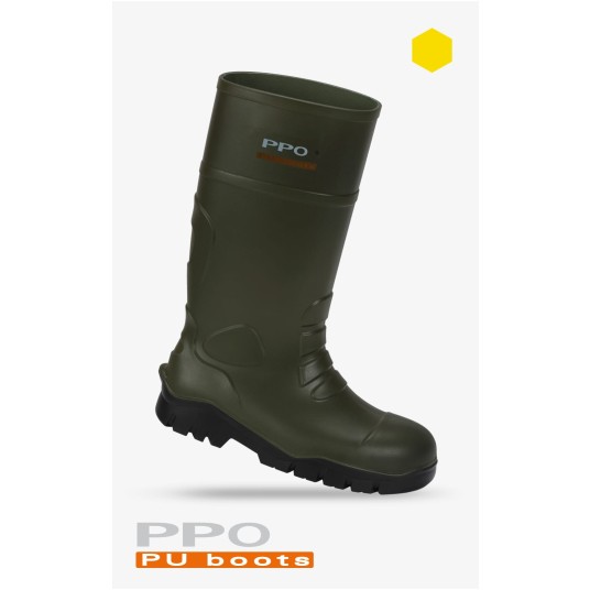 BUTY 2052 Z POLIURETANU Z METAL. PODNOSKIEM I WKŁ.