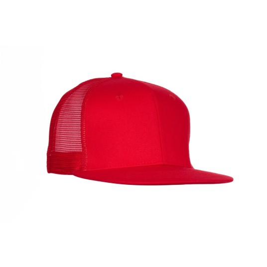 CZAPKA Z DASZKIEM 6P BROOKLYN - CZERWONY / CZERWONY