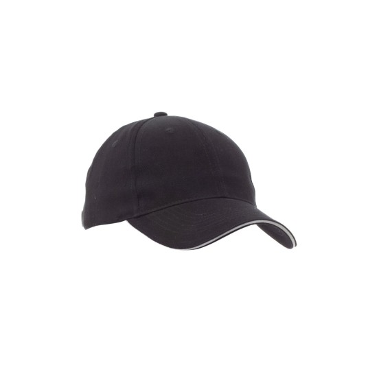 CZAPKA Z DASZKIEM 6P DZIECIĘCA MINNESOTA YOUTH - CZARNY/BIAŁY