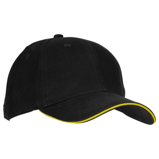 CZAPKA Z DASZKIEM 6P MINNESOTA - CZARNY-ŻÓŁTY