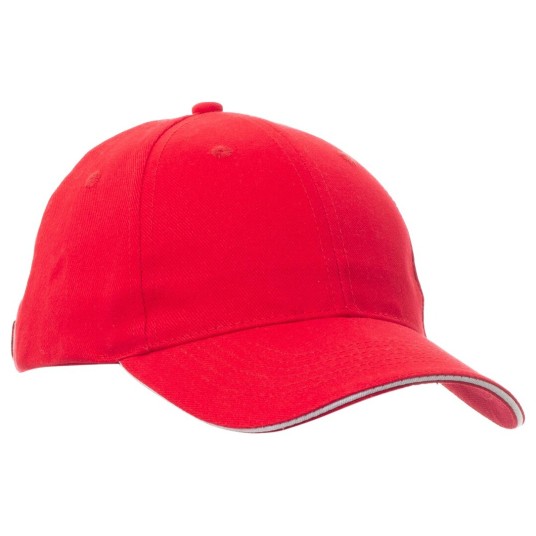 CZAPKA Z DASZKIEM 6P MINNESOTA - CZERWONY-BIAŁY