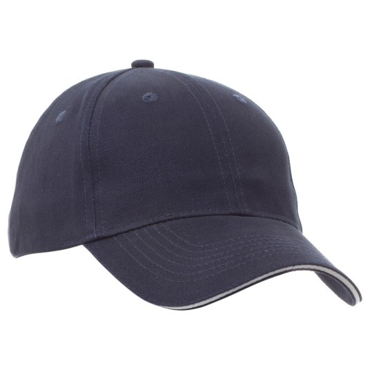 CZAPKA Z DASZKIEM 6P MINNESOTA - GRANATOWY-BIAŁY