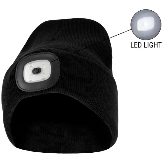 CZAPKA ZIMOWA AKRYLOWA DZIANA LED BLACK