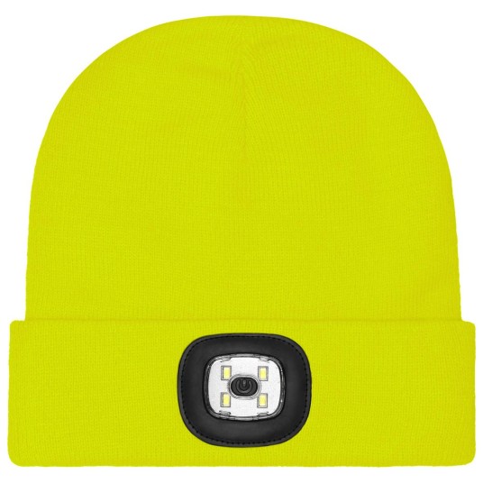 CZAPKA ZIMOWA AKRYLOWA DZIANA LED YELLOW