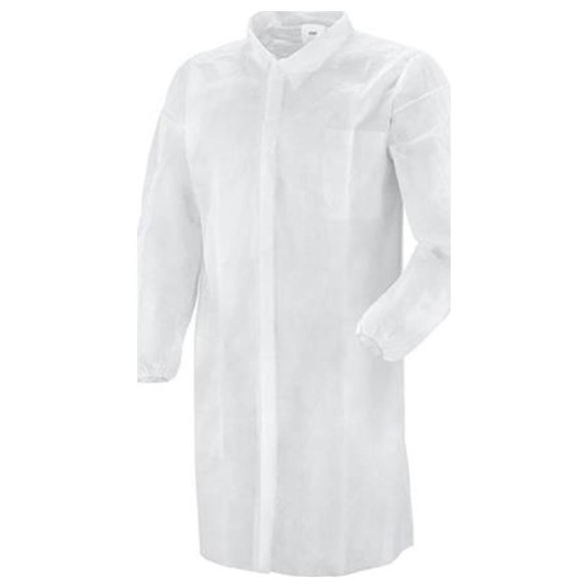 FARTUCH JEDNORAZOWY PP-U-02 LAB COAT - BIAŁY - 50SZT