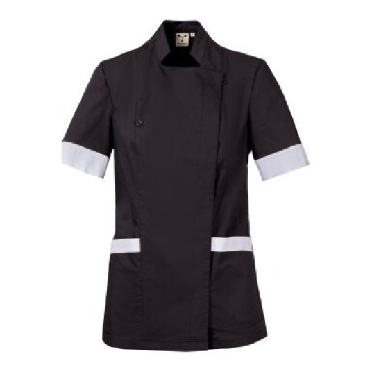 FARTUCH KOSMETYCZNY AMBER LADY - CZARNY-BIAŁY