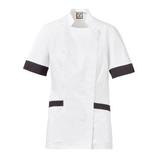 FARTUCH KOSMETYCZNY AMBER MESH LADY - BIAŁY-CZARNY