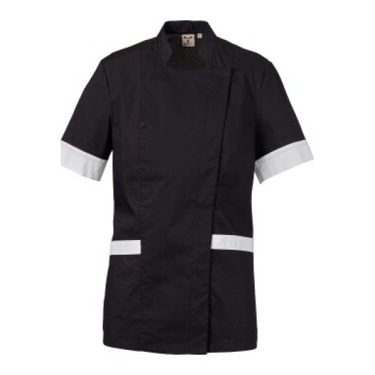 FARTUCH KOSMETYCZNY AMBER MESH LADY - CZARNY-BIAŁY