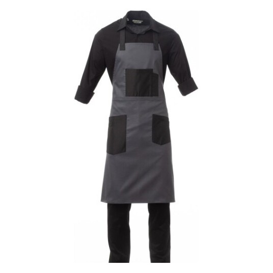 FARTUCH KUCHARSKI HORECA FOODSERVICE CHALET - ŻELAZNY SZARY