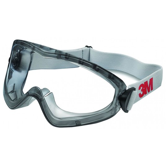 GOGLE OCHRONNE 3M 2890S SZCZELNE, ANTI-SCRATCH/ANTI-FOG, BEZBRAWNE SOCZEWKI