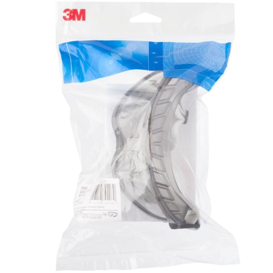 GOGLE OCHRONNE 3M 2890S SZCZELNE, ANTI-SCRATCH/ANTI-FOG, BEZBRAWNE SOCZEWKI