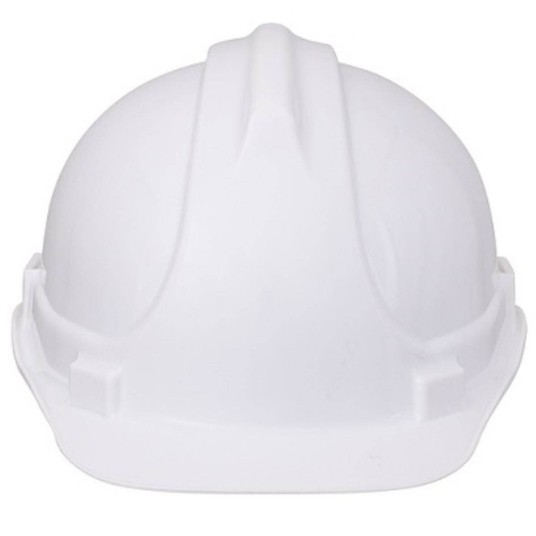 HEŁM PRZEMYSŁOWY BRATEK-3 Z PASKIEM BIAŁY
