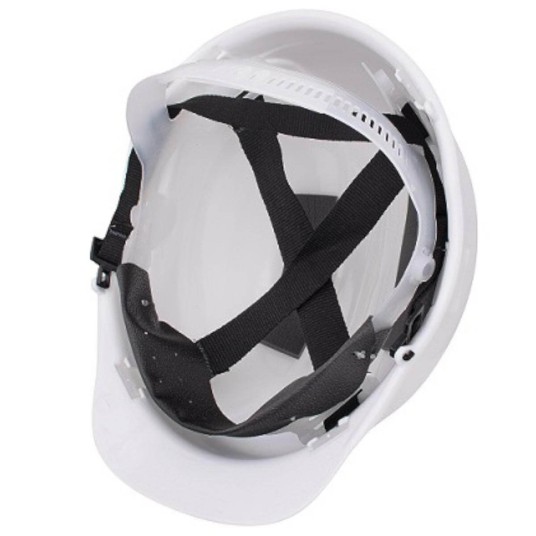 HEŁM PRZEMYSŁOWY BRATEK-3 Z PASKIEM BIAŁY