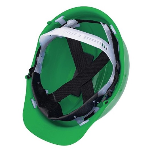 HEŁM PRZEMYSŁOWY BRATEK-3 Z PASKIEM ZIELONY