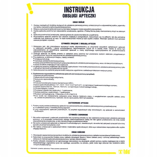INSTRUKCJA OBSŁUGI APTECZKI-IA A09 DN CN
