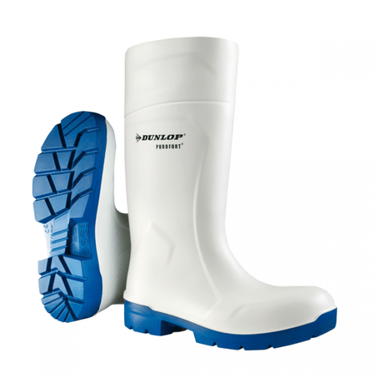 KALOSZE DUNLOP PUROFORT FOODPRO MULTIGRIP - BIAŁY-NIEBIESKI