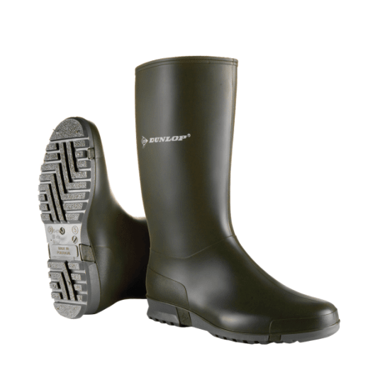 KALOSZE DUNLOP SPORT RETAIL - ZIELONY-SZARY