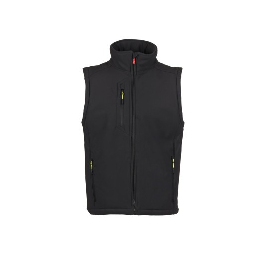 KAMIZELKA OCIEPLANA SOFTSHELL MĘSKA CREEK PAD VEST - ANTRACYTOWY/CZARNY