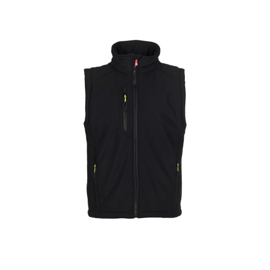 KAMIZELKA OCIEPLANA SOFTSHELL MĘSKA CREEK PAD VEST - CZARNY/CZARNY