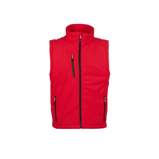 KAMIZELKA OCIEPLANA SOFTSHELL MĘSKA CREEK PAD VEST - CZERWONY/CZARNY