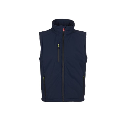 KAMIZELKA OCIEPLANA SOFTSHELL MĘSKA CREEK PAD VEST - GRANATOWY/KRÓLEWSKI NIEBIESKI