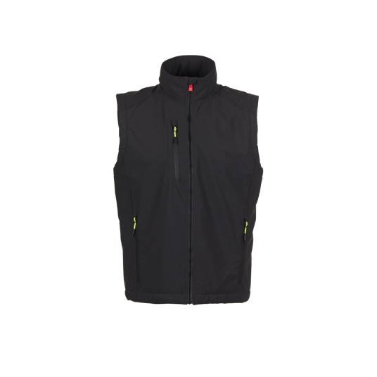 KAMIZELKA OCIEPLANA SOFTSHELL MĘSKA CREEK PAD VEST ULTRALITE - ANTRACYTOWY/CZARNY