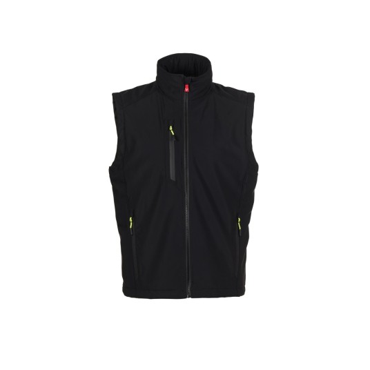 KAMIZELKA OCIEPLANA SOFTSHELL MĘSKA CREEK PAD VEST ULTRALITE - CZARNY/CZARNY