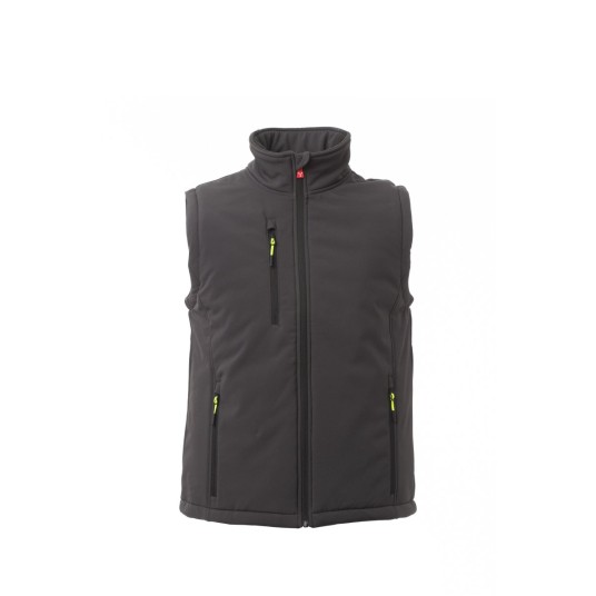 KAMIZELKA OCIEPLANA SOFTSHELL MĘSKA GALE PAD VEST - ANTRACYTOWY/CZARNY