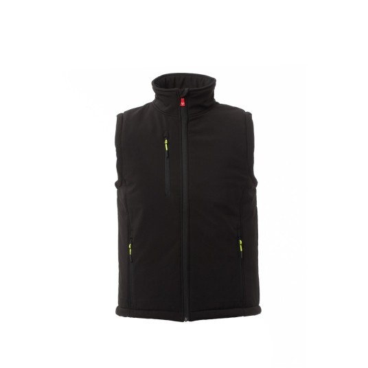 KAMIZELKA OCIEPLANA SOFTSHELL MĘSKA GALE PAD VEST - CZARNY/CZARNY