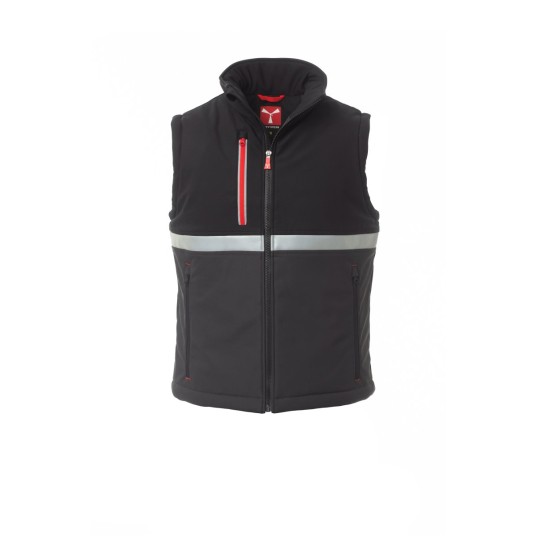 KAMIZELKA OCIEPLANA SOFTSHELL MĘSKA WISE PAD VEST - ANTRACYTOWY/CZARNY