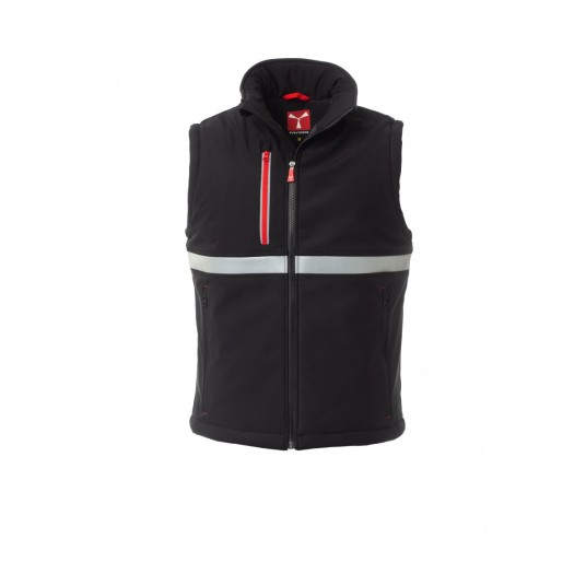 KAMIZELKA OCIEPLANA SOFTSHELL MĘSKA WISE PAD VEST - CZARNY/CZARNY
