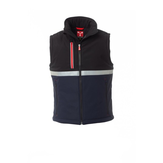 KAMIZELKA OCIEPLANA SOFTSHELL MĘSKA WISE PAD VEST - GRANATOWY/CZARNY