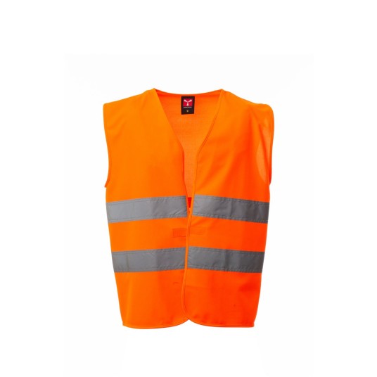 KAMIZELKA ODBLASKOWA NA RZEPY REFLEX+ - POMARAŃCZOWY FLUO