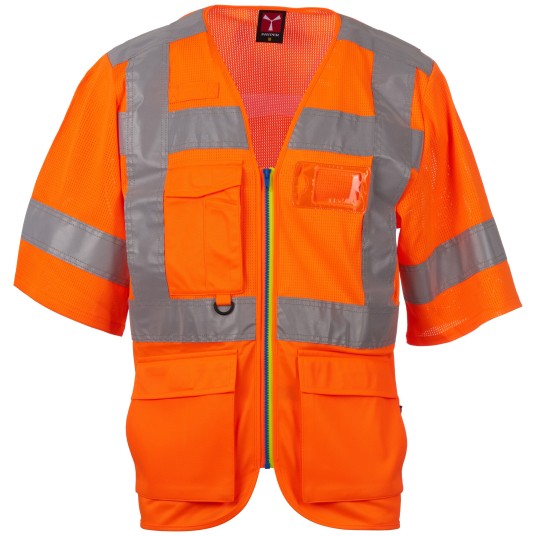 KAMIZELKA OSTRZEGAWCZA EXO MESH - POMARAŃCZOWY FLUO