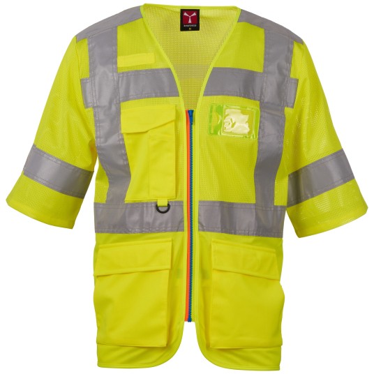 KAMIZELKA OSTRZEGAWCZA EXO MESH - ŻÓŁTY FLUO