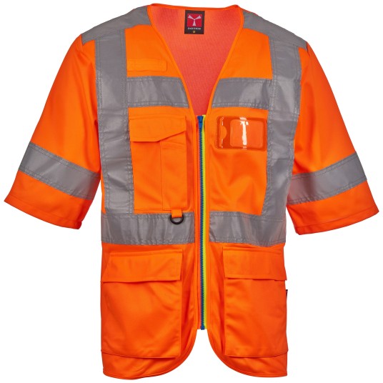 KAMIZELKA OSTRZEGAWCZA EXO - POMARAŃCZOWY FLUO