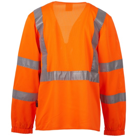 KAMIZELKA OSTRZEGAWCZA LONG EXO MESH - POMARAŃCZOWY FLUO