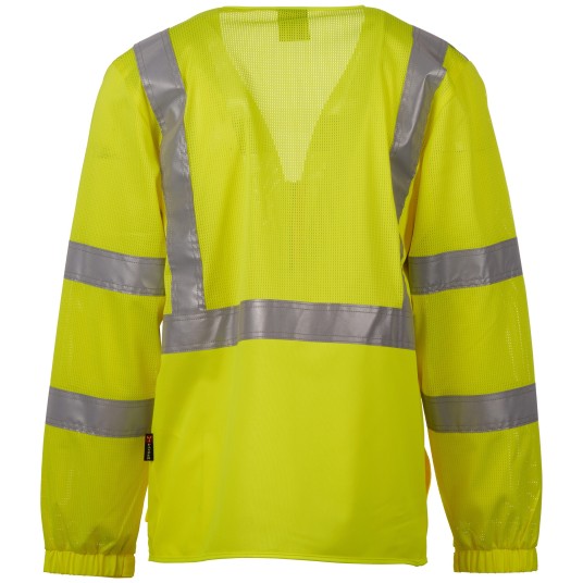 KAMIZELKA OSTRZEGAWCZA LONG EXO MESH - ŻÓŁTY FLUO