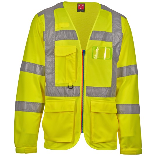 KAMIZELKA OSTRZEGAWCZA LONG EXO - ŻÓŁTY FLUO