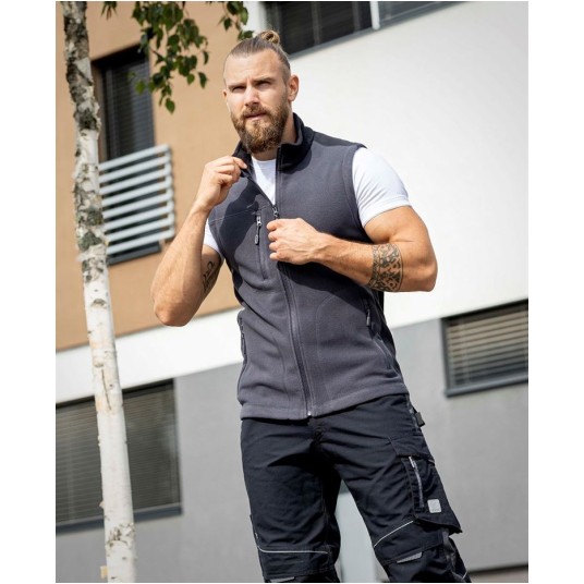 KAMIZELKA POLAROWA MARTIN MĘSKA - CIEMNOSZARY