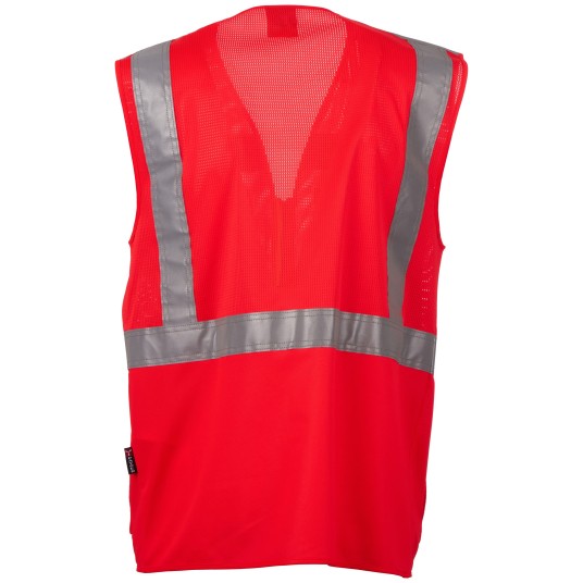 KAMIZELKA ROBOCZA EXTRA MESH - CZERWONY FLUO