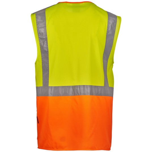 KAMIZELKA ROBOCZA EXTRA - ŻÓŁTY FLUO - POMARAŃCZOWY FLUO
